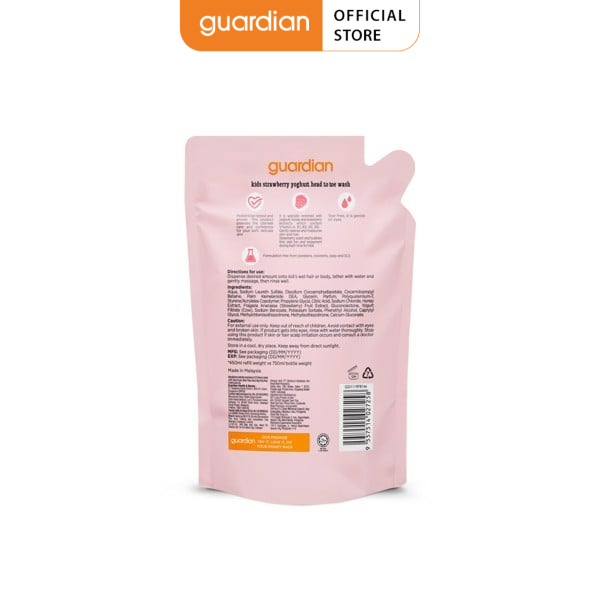 Sữa Tắm Gội Toàn Thân Cho Trẻ Em Guardian Kids Head To Toe Wash Túi Refill 450ml