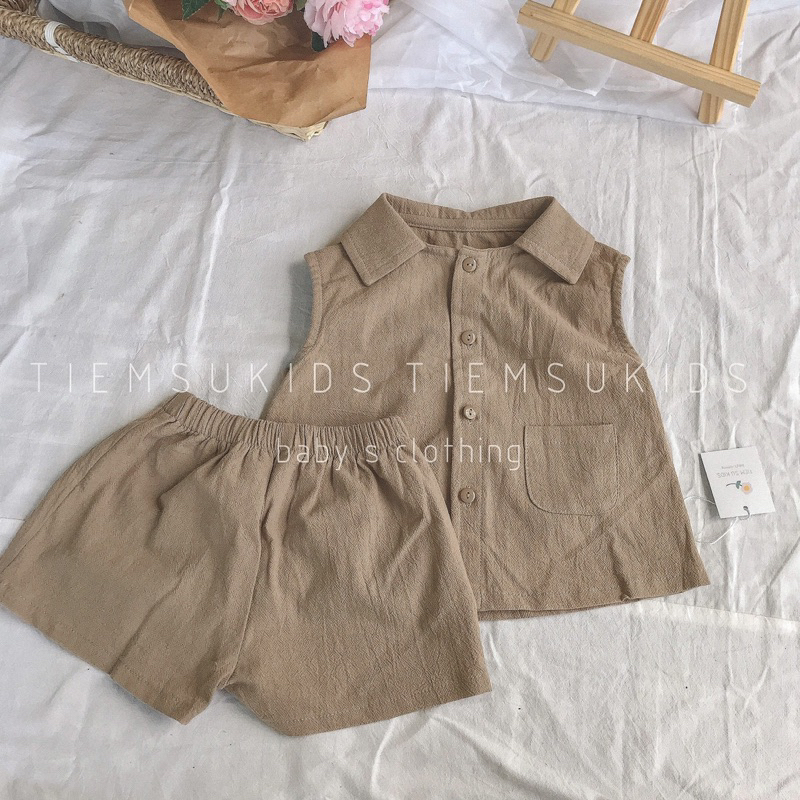 HÀNG THIẾT KẾ - Set bộ kèm mũ năng động cho bé trai Tiệm Su Kids