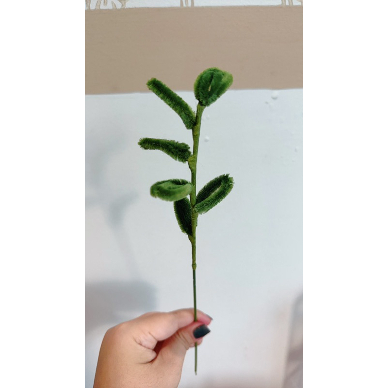 CÀNH LÁ HOA BẰNG KẼM NHUNG, PHỤ KIỆN BÓ HOA DỄ THƯƠNG