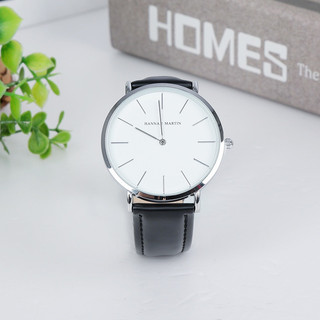 Đồng hồ nữ dây da Hannah Martin siêu mỏng máy Nhật bảo hành 12 tháng