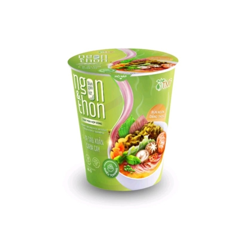 Bún gạo lứt ăn liền ngon & thon Tâm Minh Foods - Vị tảo xoắn