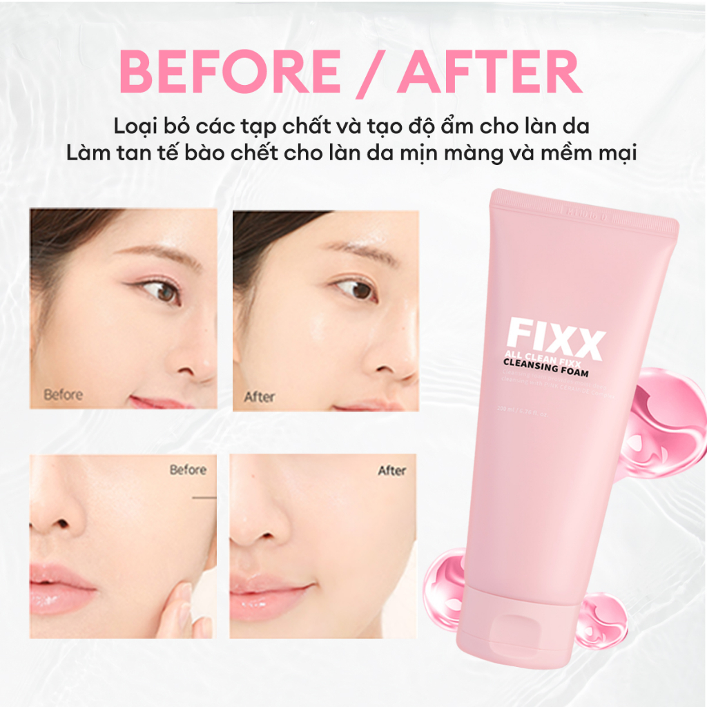 Sữa rửa mặt Pink All Clean Fix So'Natural 200ml