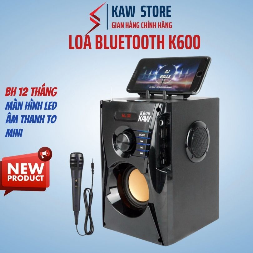 Loa Bluetooth karaoke KAW K600 công suất lớn - Bảo hành chính hãng 1 đổi 1