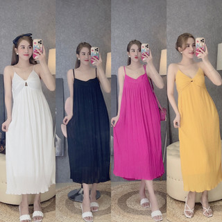 Váy maxi Váy suông 2 dây nhiều màu mùa hè cực xinh V015 Váy bầu