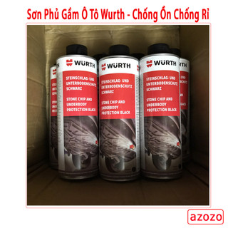 [ 1000ml ] Sơn phủ gầm Ô Tô - Sơn chống rỉ gầm, chống ồn xe ô tô Cao Su Non WURTH Đức 1000 ml màu Đen