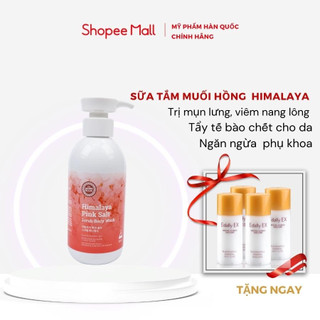  Sữa Tắm Muối Hồng Himalaya The Nature Book 300ml Dành Cho Da Mụn Lưng,Viêm Nang Lông Da Đen Lão Hóa 