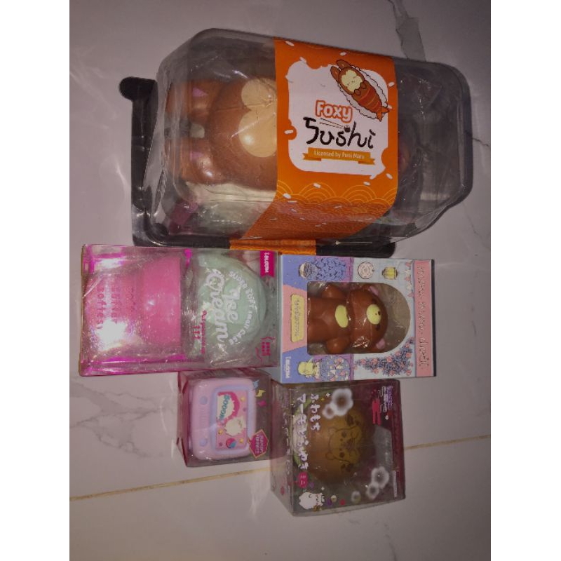 Squishy Chính Hãng Ibloom/Punimaru Hộp Mới-Lỗi Siêu Nhẹ