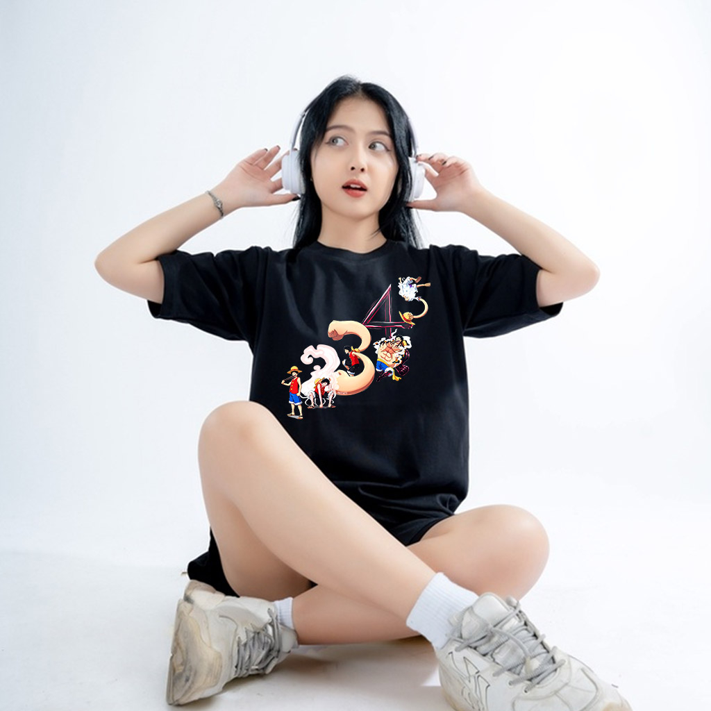 Áo Thun Unisex BEEBEE 100% Cotton LUFFY GEAR 1-2-3-4-5 beebee-LFBB0013