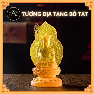 Tượng phật địa tạng vương bồ tát hào quang lưu ly tượng mật tông để ô tô đồ thờ cúng - shop Diệu Tâm mẫu Địa Tạng 18cm