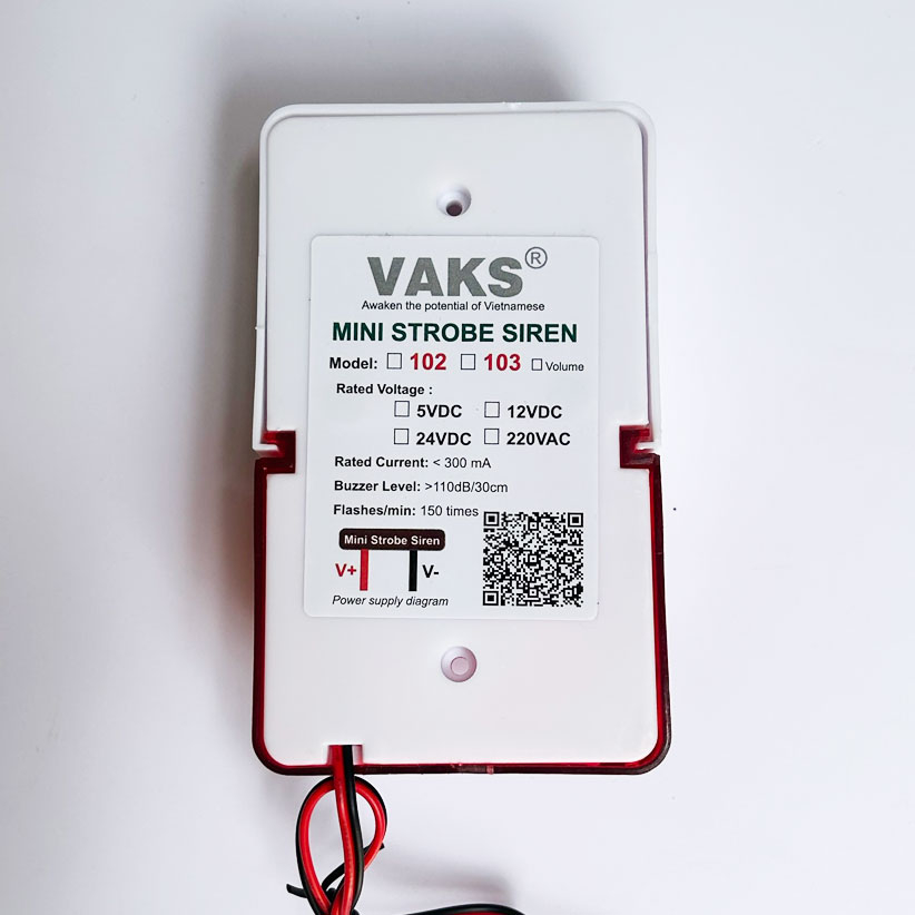 Còi Hú Đèn Chớp Báo Động 103 có điện áp 12V DC