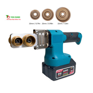 Máy hàn ống nhiệt dùng pin, máy làm nóng chảy ống nước hàn ppr gia dụng- tặng kèm 3 ống hàn 20.25,32mm
