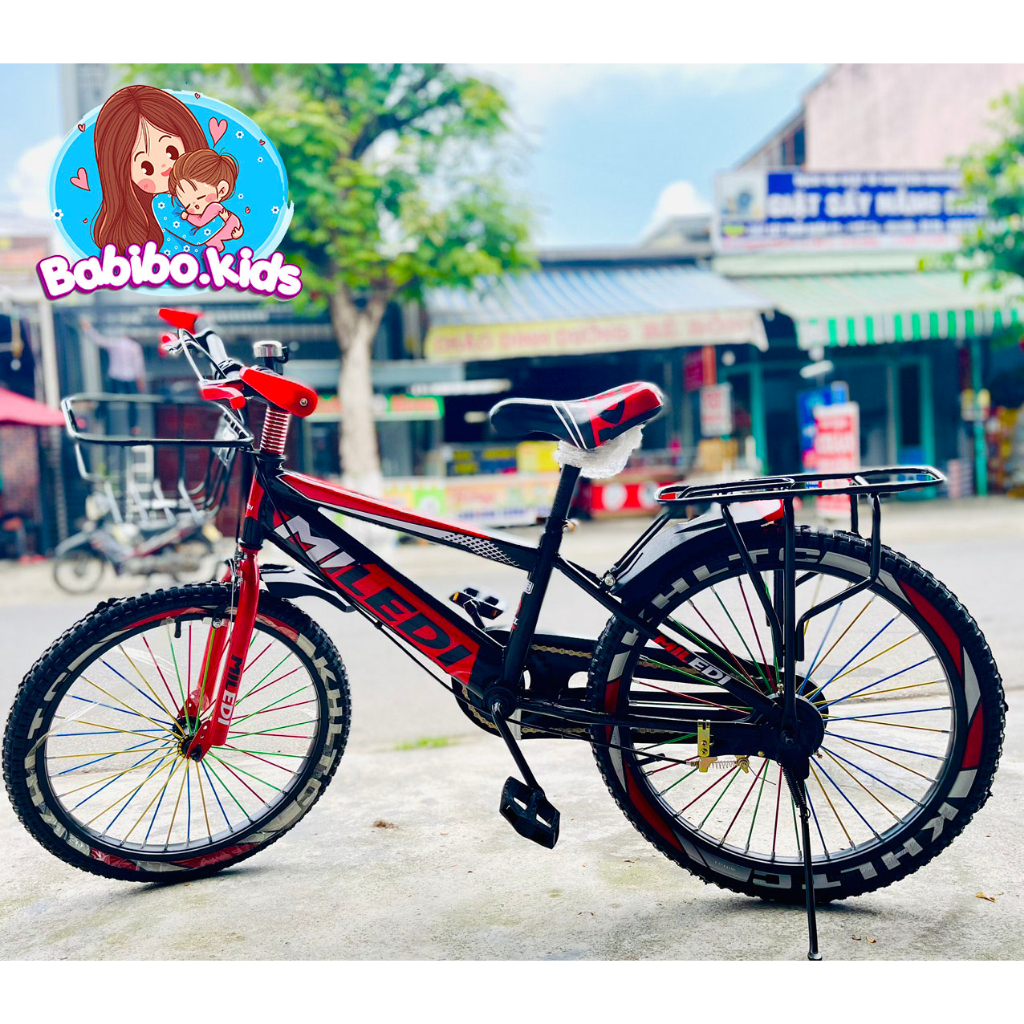 Xe đạp trẻ em, xe đạp mẫu địa hình có gacbag Jinhu cho bé từ 2-12 tuổi- Babibokids