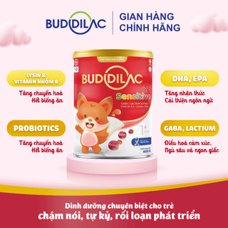 Thùng 12 hộp x 900gr Sữa dinh dưỡng Buddilac Sensitive dành cho bé chậm, rối loạn phát triển, trẻ tự kỷ
