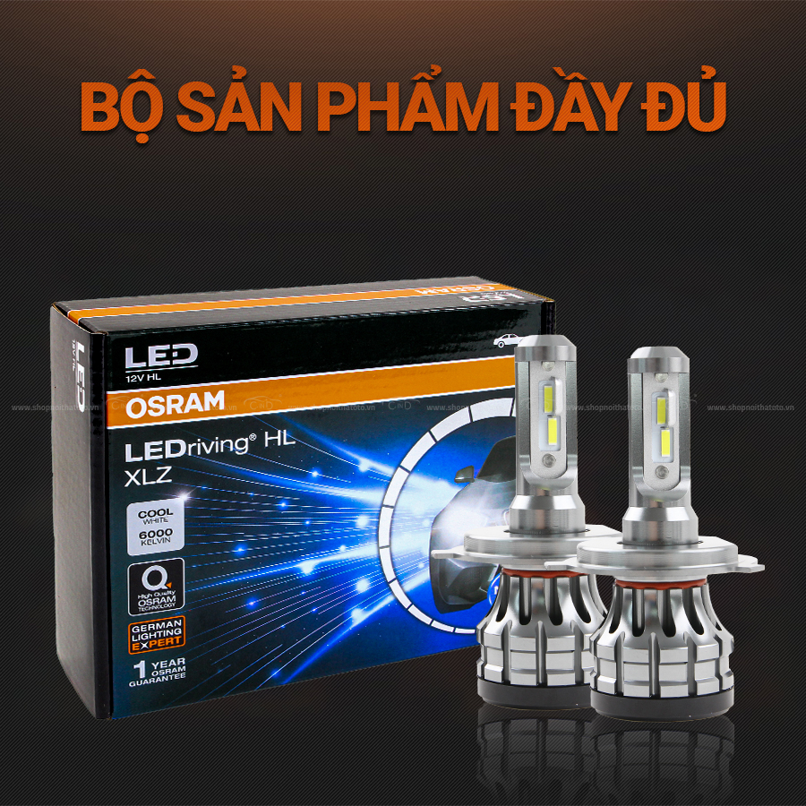 Combo 2 Bóng đèn LED OSRAM NEW GEN H8/H9/H11/H16 SH, @, Dylan, Attila Mô tô, Ô tô, Sirius tăng sáng trắng