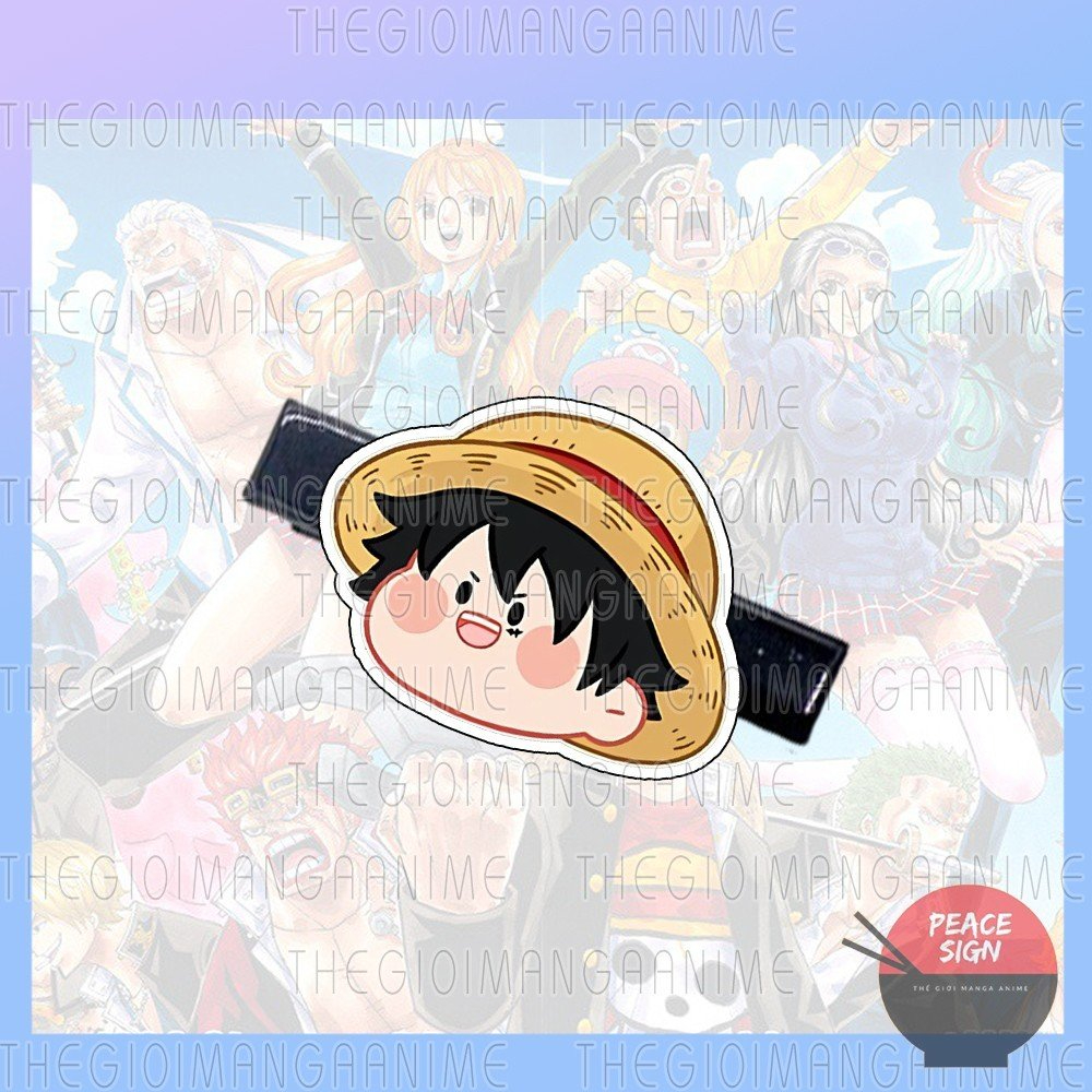 Kẹp tóc và dây chun One Piece Đảo Hải Tặc ver FACE CHIBI in hình anime chibi mica acrylic phụ kiện