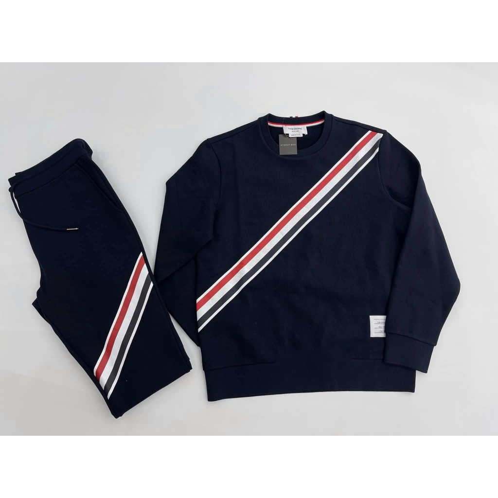 Bộ nỉ nam 4 sọc Thom , bộ quần áo dài thu đông nam thời trang phong cách 2023