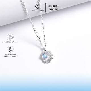 Dây chuyền bạc blue peach blue glitter moon v1 dc634