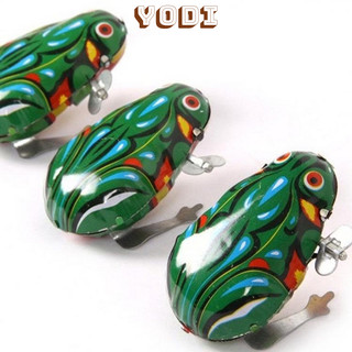 Đồ chơi con ếch xanh, đồ chơi dây cót hình con ếch kim loại, vặn dây cót nhảy, đồ chơi cho bé, thiết kế ngộ nghĩnh