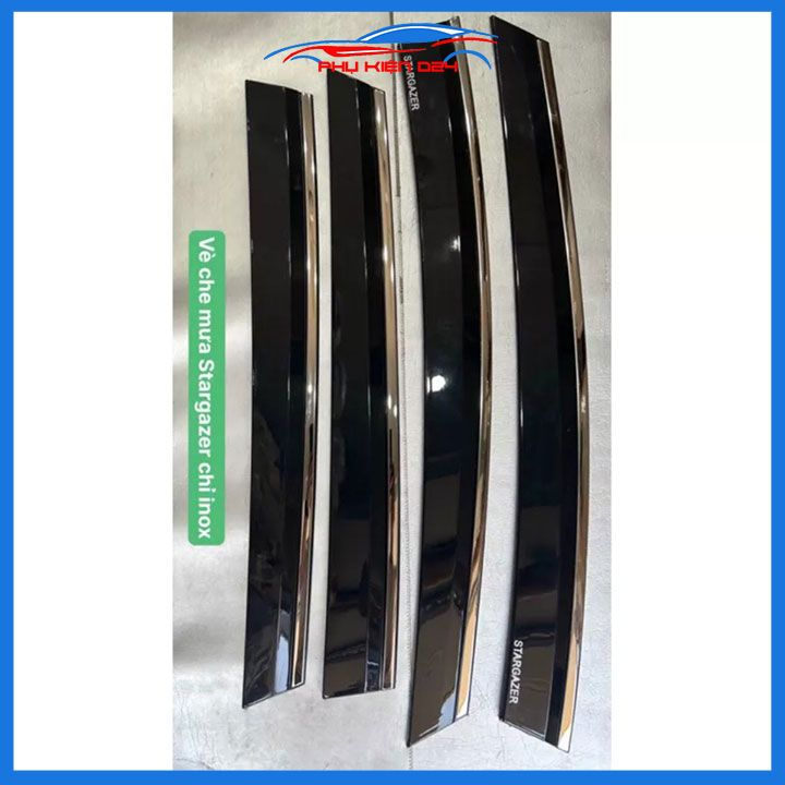 Vè che mưa chỉ Inox cho xe Hyundai Stargazer 2022-2023-2024