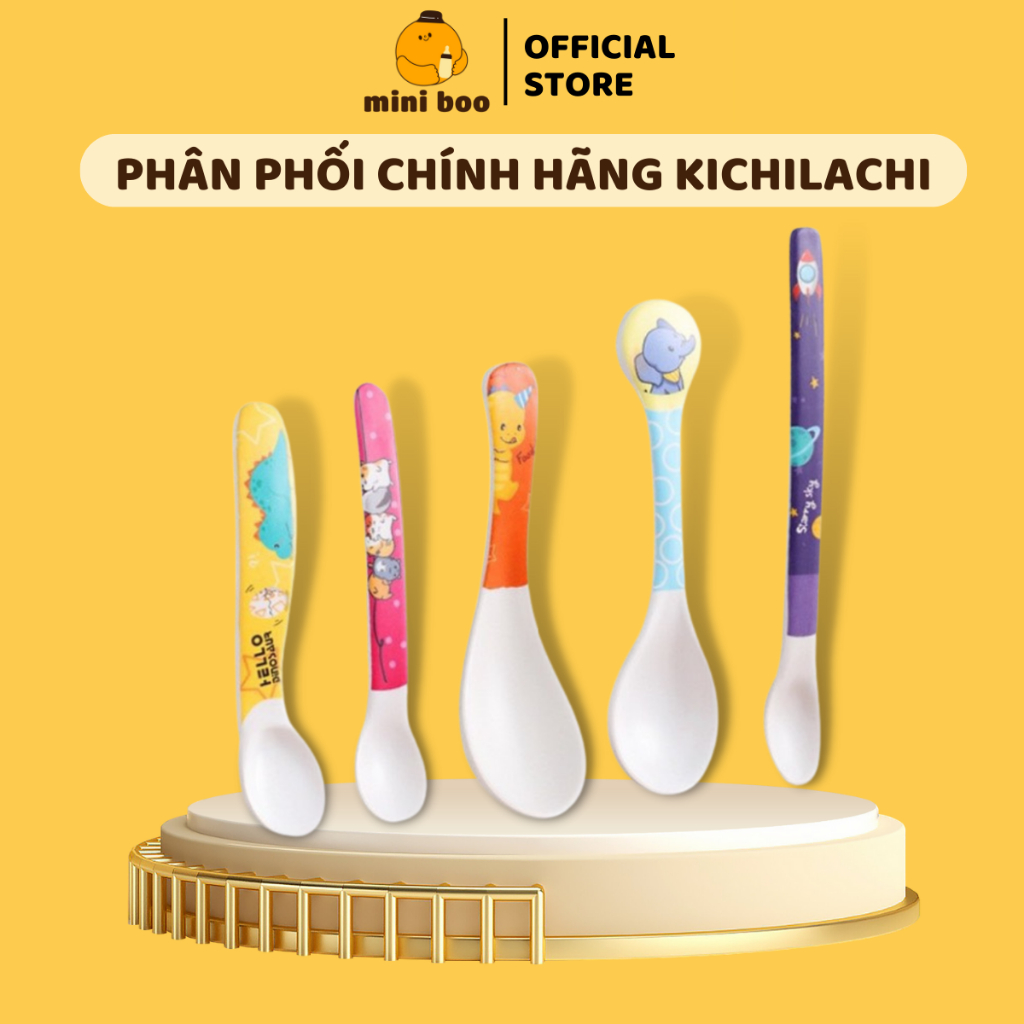 Thìa trúc ăn dặm cho bé, chất liệu sợi tre tự nhiên an toàn môi trường - MINIBOO