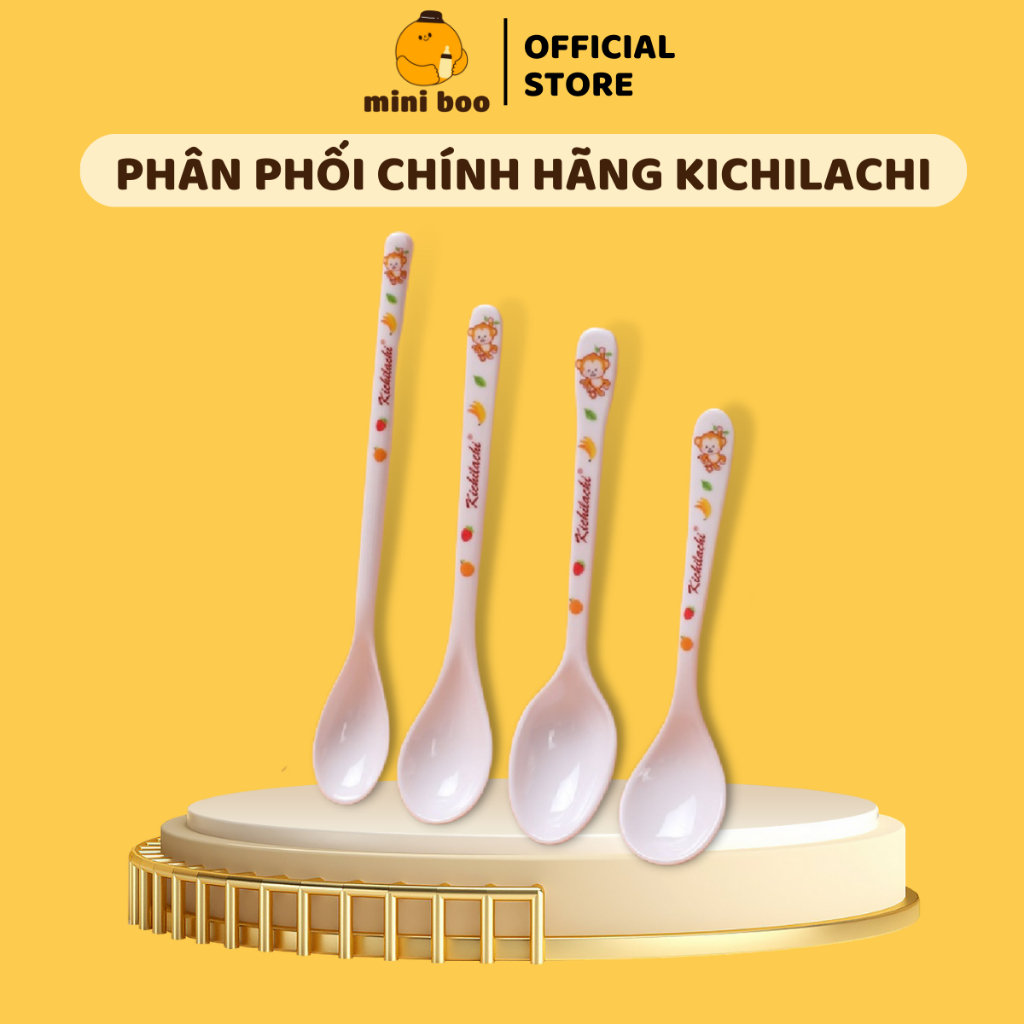 Thìa Nhựa Phíp Kichilachi Cho Bé Ăn Dặm Tiện Lợi An Toàn - MINIBOO