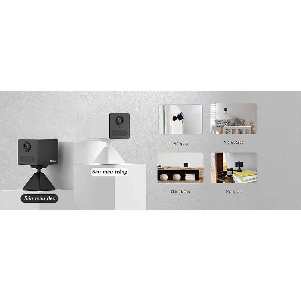 Camera dùng Pin sạc không dây Ezviz CB2 Mini đàm thoại 2 chiều - TRANGIATELECOM
