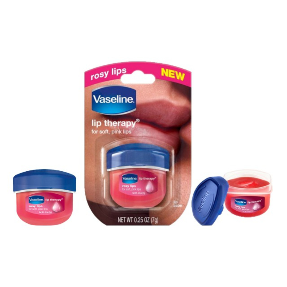 Ủ môi Vaseline, Sáp dưỡng môi Vaseline USA, Son dưỡng môi Vaseline hồng xinh mang lại làn môi mềm mọng tức thì 7g