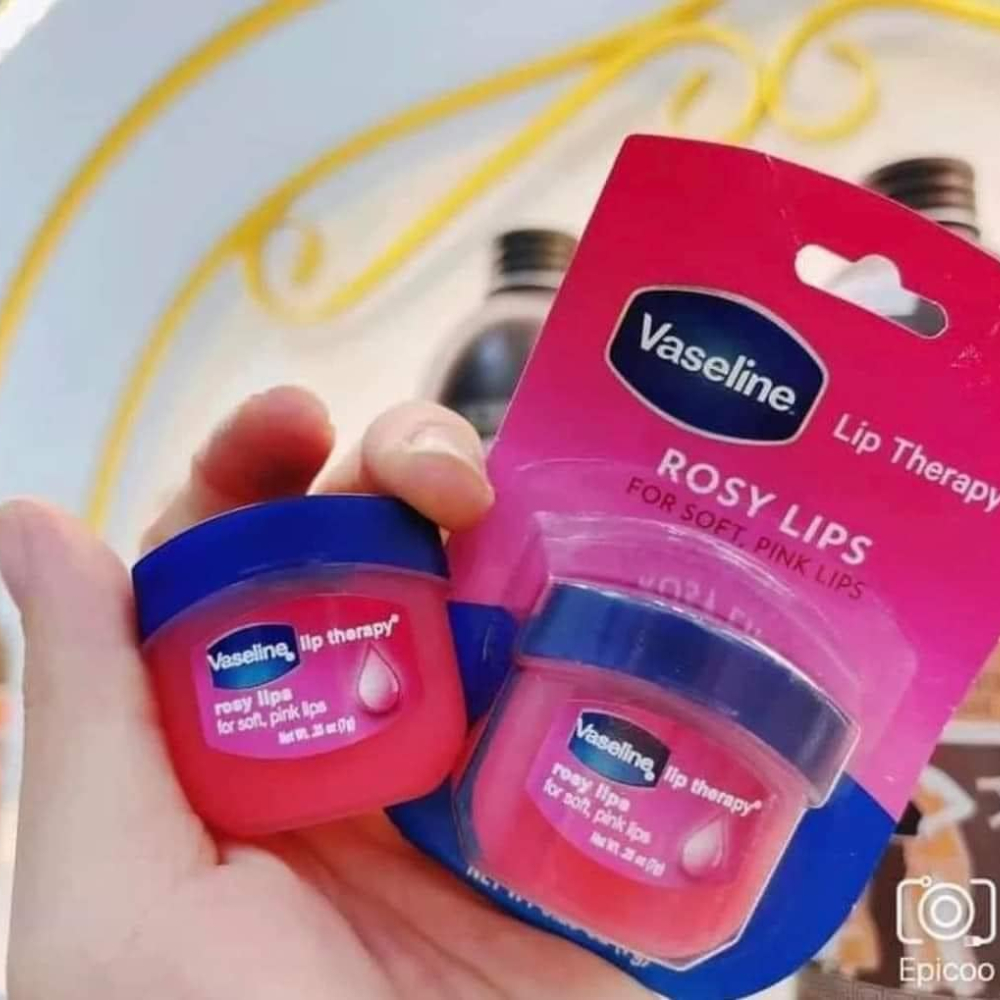 Ủ môi Vaseline, Sáp dưỡng môi Vaseline USA, Son dưỡng môi Vaseline hồng xinh mang lại làn môi mềm mọng tức thì 7g