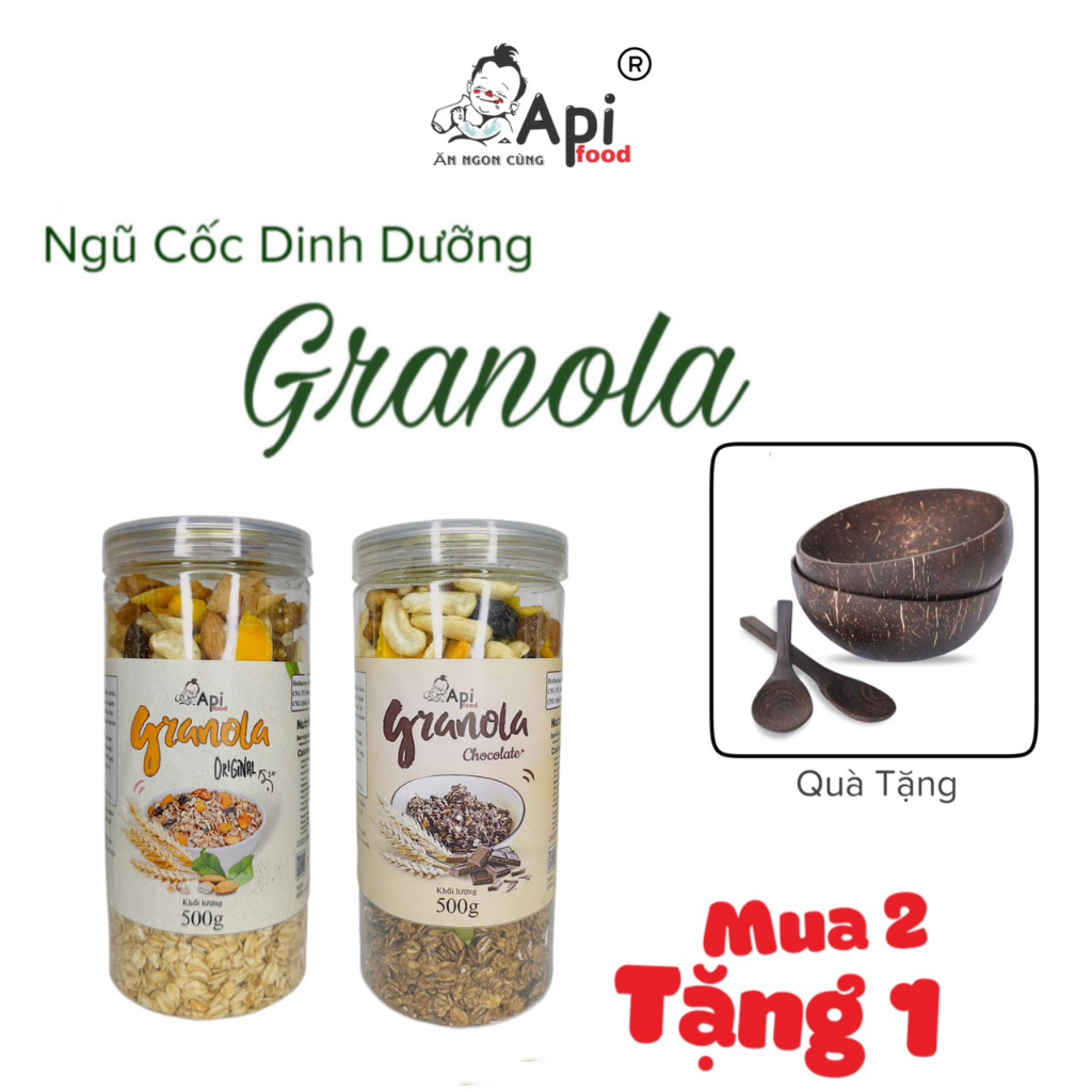 Ngũ Cốc Granola Dinh Dưỡng Ăn Liền - Api Food