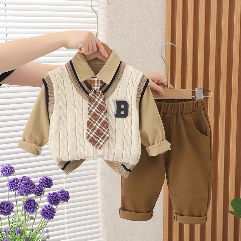 Set Gile 3 chi tiết cho bé trai 8-20kg