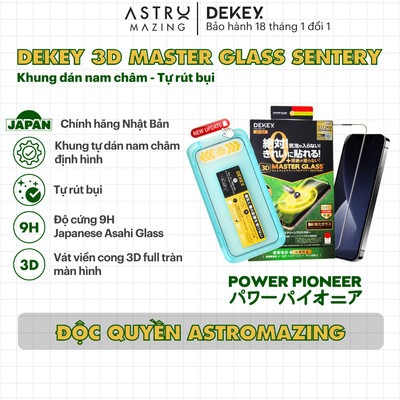 [Khung tự dán] Cường lực tự dán Dekey x ASTROMAZING dành cho iP 14 ProMax, Pro, 13, 12 11