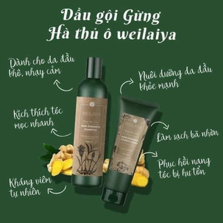 CẶP ĐÔI DẦU GỘI + XẢ GỪNG WEILAIYA