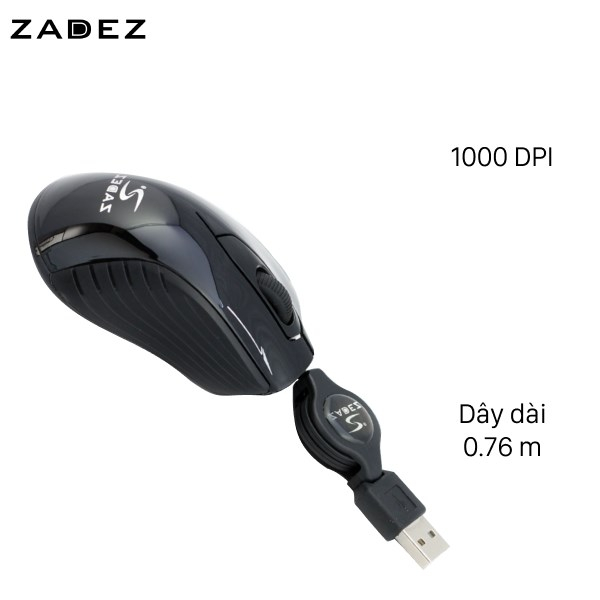 Chuột Có Dây Zadez M213 Đen hàng chính hãng 100% (like new) bảo hành 12 tháng