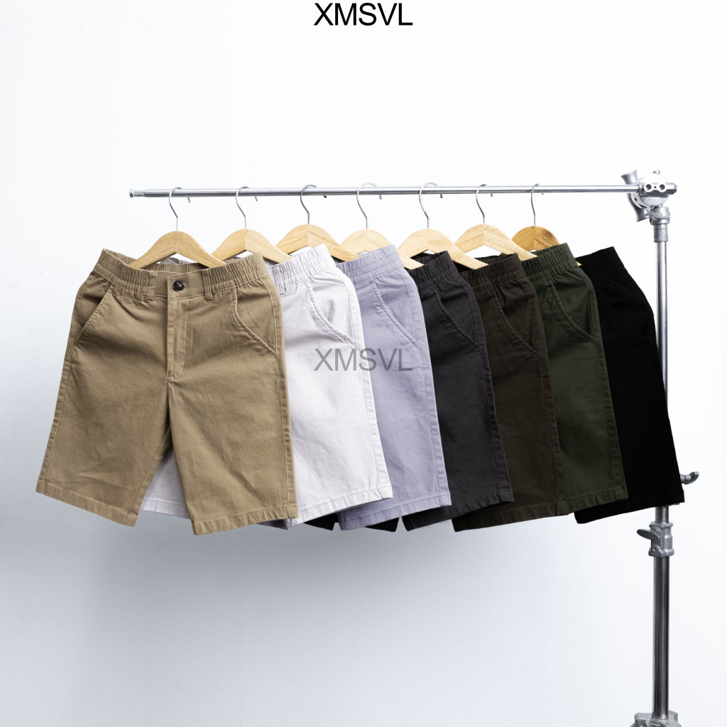 Quần short nam kaki lưng thun túi nhỏ cao cấp co giãn nhiều màu, vải dày dặn, co giãn cao thời trang và phong cách