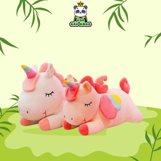 Gấu bông unicorn nằm, kỳ lân unicorn nhồi bông mềm mịn dễ thương làm gối ôm cho bé Vua Gấu Bông