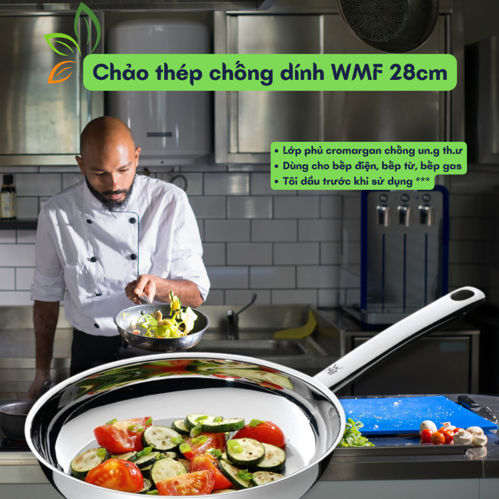 Chảo thép WMF favorit 28cm chống dính tự nhiên, mẫu mới 2023 có hộp