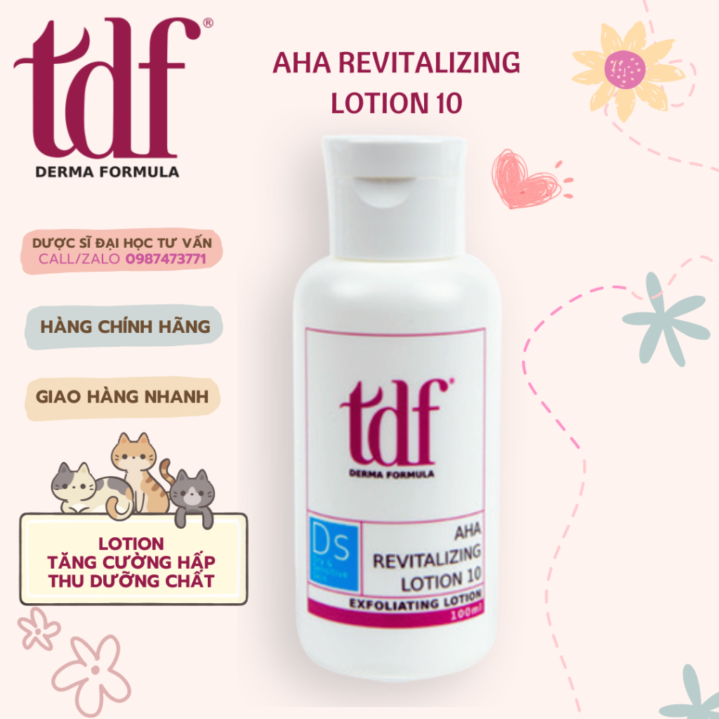 TDF AHA Revitalizing Lotion 10, kem dưỡng cho da khô và da hỗn hợp & tăng cường hấp thu dưỡng chất