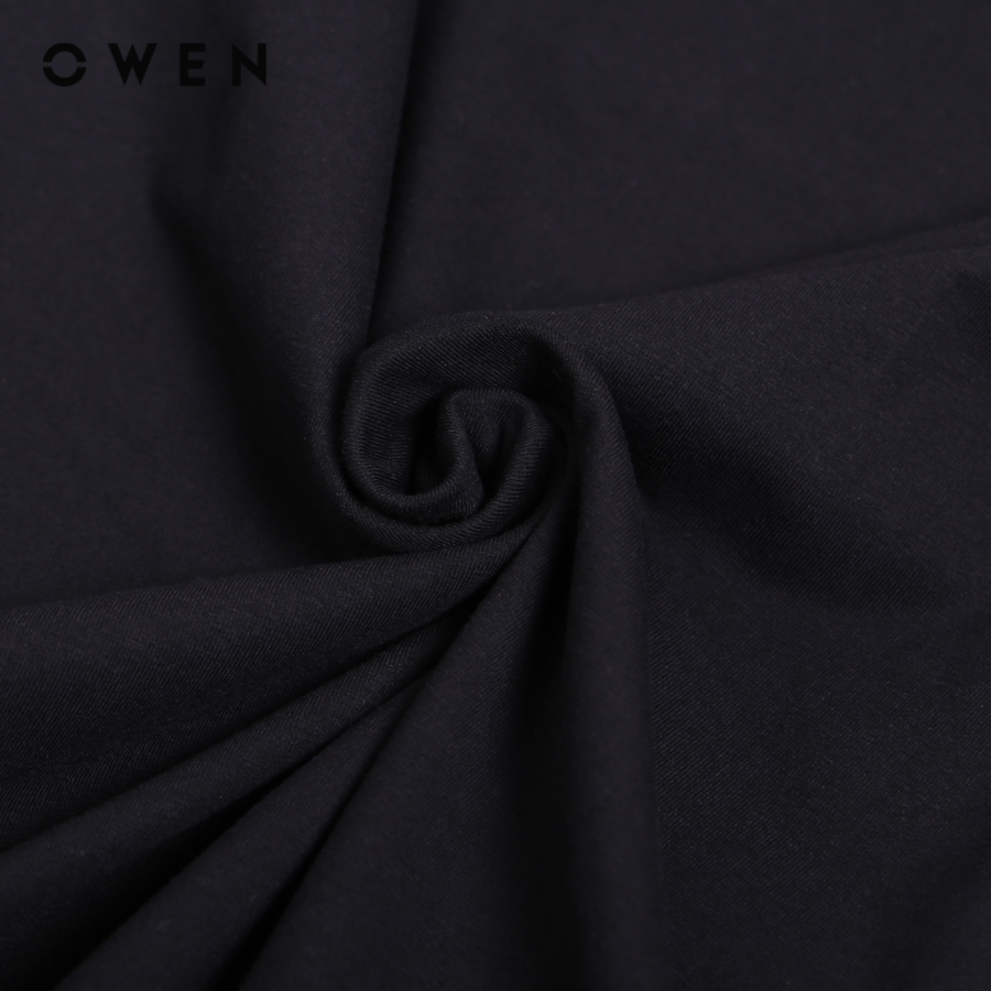 OWEN - Áo Polo ngắn tay Nam Owen dáng Body Fit màu Đen chất liệu CVC Spandex - APV231377