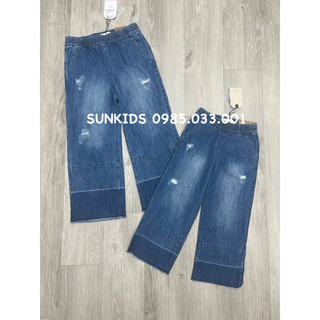 Quần jean mềm bé gái dáng suông