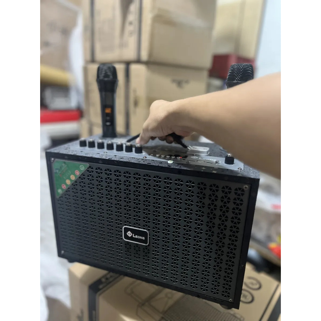LOA KARAOKE XÁCH TAY 2 MIC LEONG L111