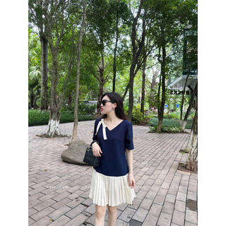 Váy tuytsi hàn đuôi cá dập li cổ tim C'est la vie