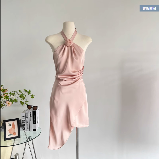 [Có ảnh thật]Đầm thiết kế-Vải phi lụa-Dự tiệc sang trọng