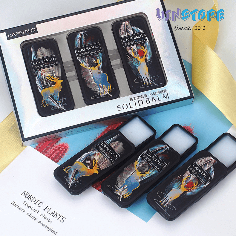 Nước hoa khô L'aPeialo- Elyse HongKong, nước hoa sáp khô 6 mùi thơm tinh tế- hạn sử dụng 5 năm
