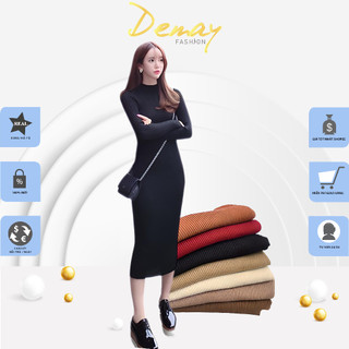  Váy len body ASKU10 váy len dài chất liệu len tăm dày dặn hàng QCCC 
