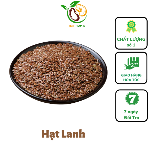 Hạt Lanh Nâu Canada Hữu Cơ Không Biến Đổi Gen 500g