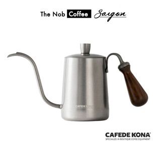 Ấm cổ ngỗng pha cà phê hãng Cafede Kona 600ml tay cầm gỗ