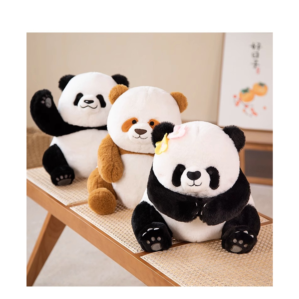 gấu bông gấu trúc Anh7 bầy hầy MengLan HoaHoa quà tặng dễ thương