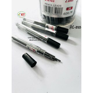 Combo 2 ống ruột chì 2b loại to 2.0mm mã 8103 sử dụng cho bút chì bấm ruột to