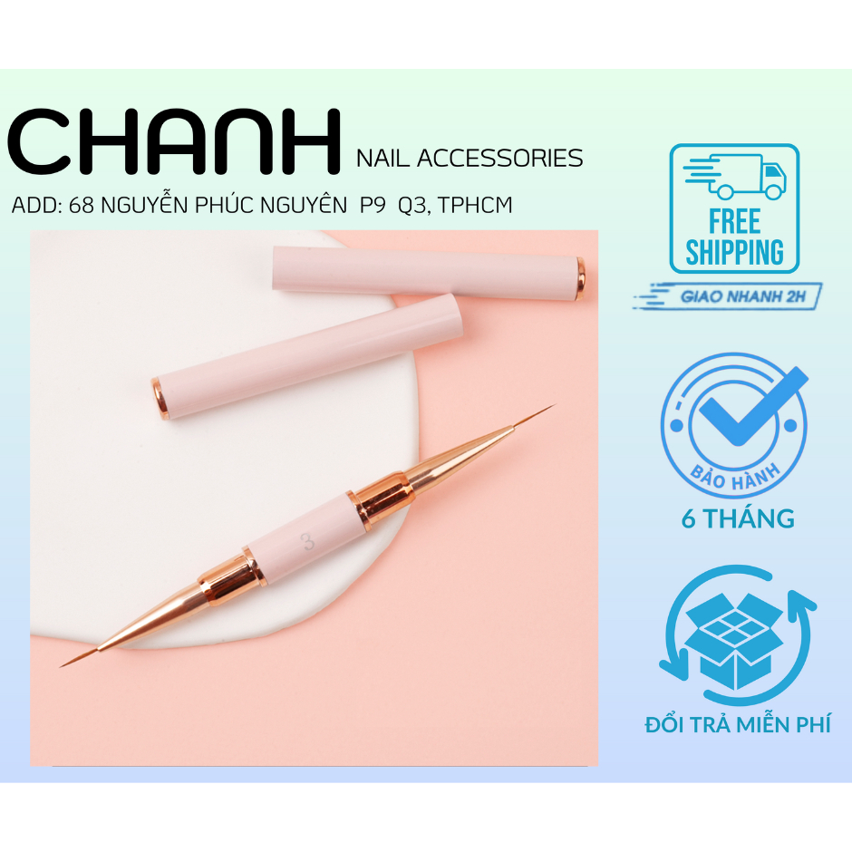 Cọ Nét 2 Đầu Cao Cấp, Cọ nét 2 đầu siêu mảnh.cọ nét vẽ móng