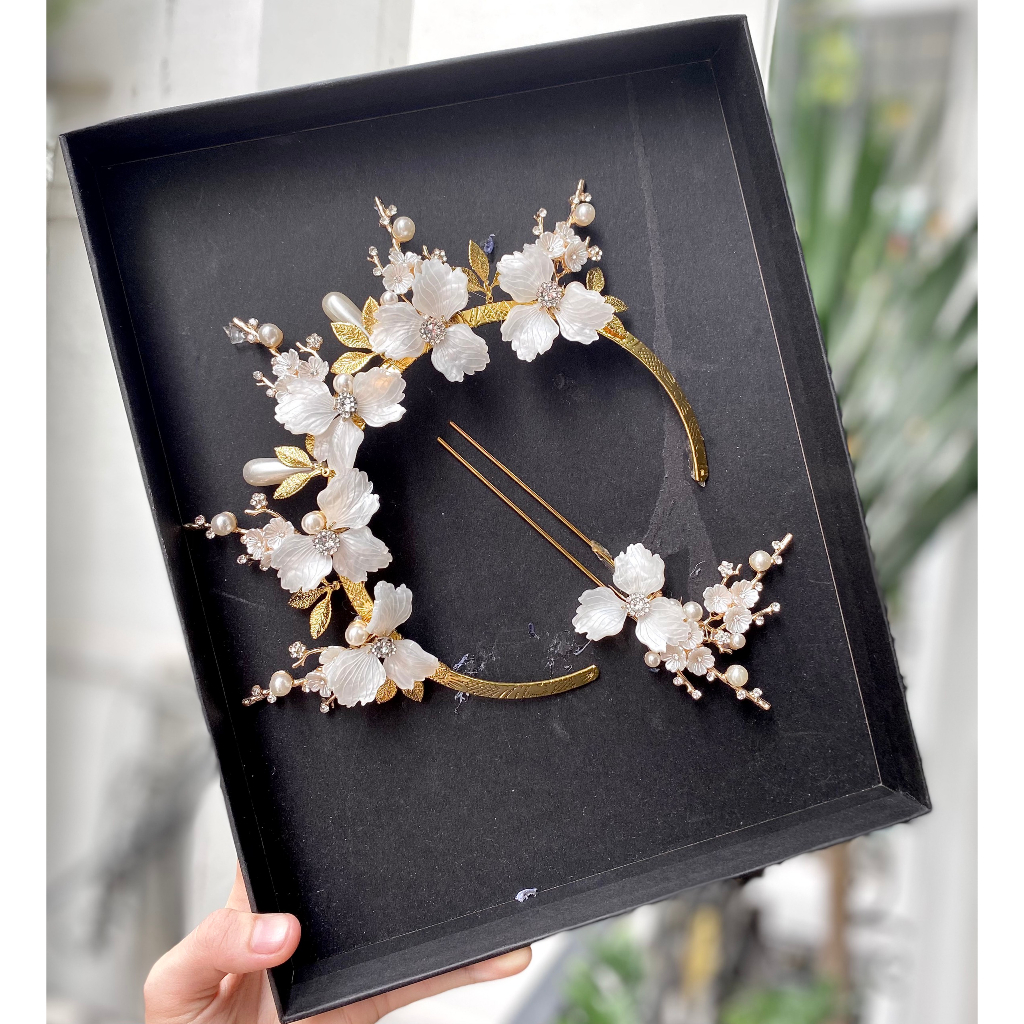 Set Kiềng và Trâm cài tóc cô dâu